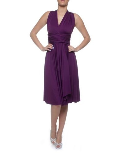 Bridesmaid Summer Dress Multiway Knee Length Midi Short Dress