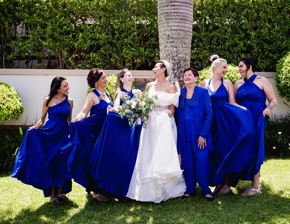 Infinity dress sales royal blue design