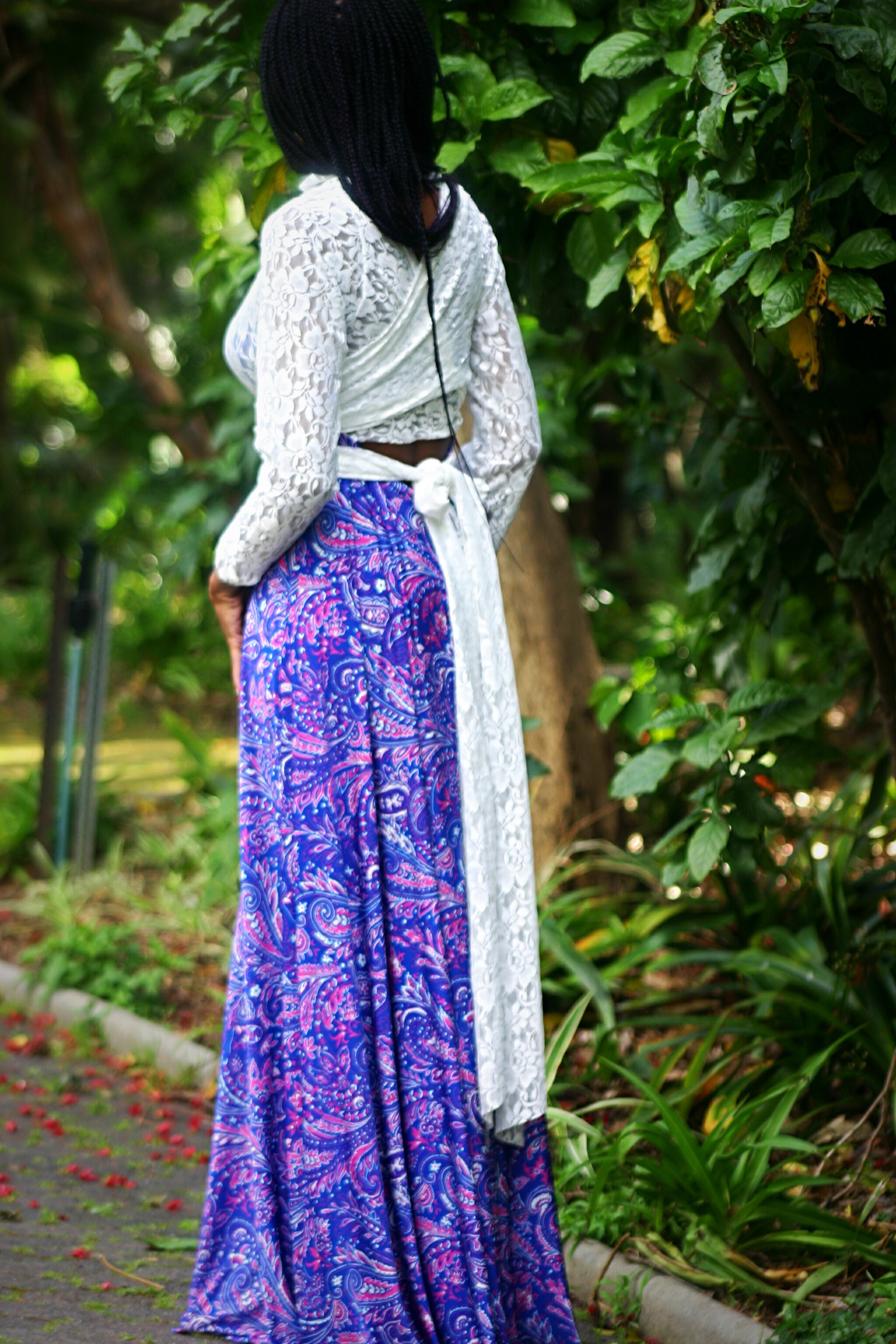 African Print Vintage Wrap Dress