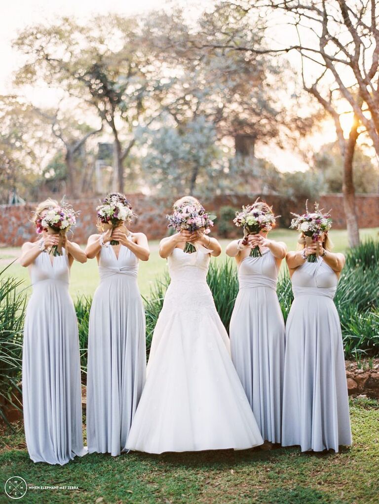 Silver grey Infinity Dresses